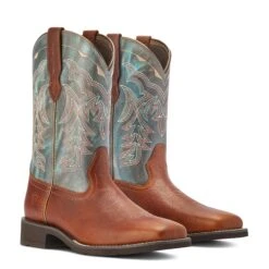 Ariat® Ladies Delilah Spiced Cider & Teal River Boots 10042420 11 Ariat® Ladies Delilah Spiced Cider & Teal River Boots 10042420 -Ariat Shop F22 WMS WEST 10042420 pair