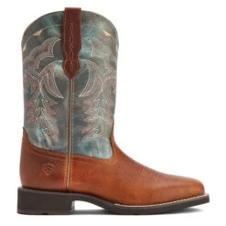Ariat® Ladies Delilah Spiced Cider & Teal River Boots 10042420 9 Ariat® Ladies Delilah Spiced Cider & Teal River Boots 10042420 -Ariat Shop F22 WMS WEST 10042420 side12