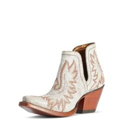 Ariat® Ladies Dixon Bright Lights White Western Booties 10042453 10 Ariat® Ladies Dixon Bright Lights White Western Booties 10042453 -Ariat Shop F22 WMS WEST 10042453 medial