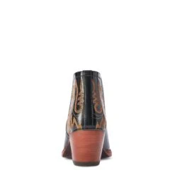 Ariat® Ladies Dixon Spade Black Patent Western Booties 10042454 -Ariat Shop F22 WMS WEST 10042454 heel