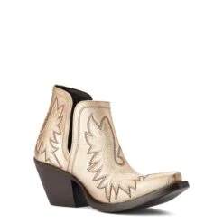 Ariat® Ladies Dixon Gold Buckle Western Booties 10042458 -Ariat Shop F22 WMS WEST 10042458 medial