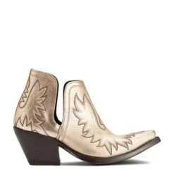 Ariat® Ladies Dixon Gold Buckle Western Booties 10042458 -Ariat Shop F22 WMS WEST 10042458 side