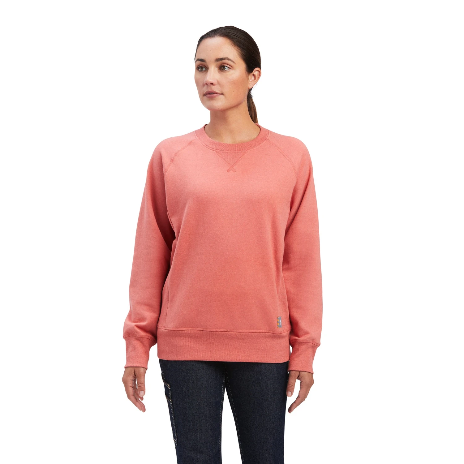 Ariat® Ladies Rebar Pink Workman Washed Fleece Sweatshirt 10041441 1 Ariat® Ladies Rebar Pink Workman Washed Fleece Sweatshirt 10041441
