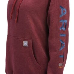 Ariat Ladies Rebar Graphic Maroon Pullover Hoodie 10041447 -Ariat Shop F22 WMS WORK 10041447 detail01