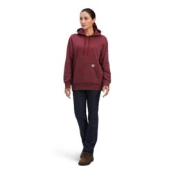 Ariat Ladies Rebar Graphic Maroon Pullover Hoodie 10041447 -Ariat Shop F22 WMS WORK 10041447 full