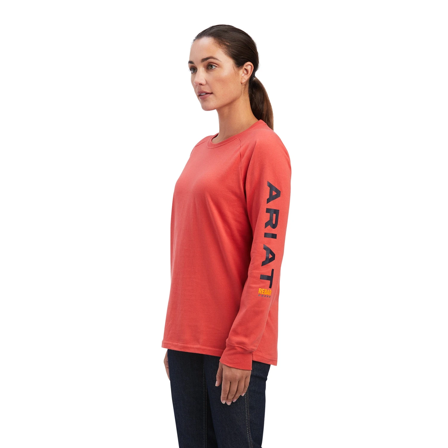 Ariat® Ladies Rebar Cotton Strong Logo Graphic T-Shirt 10041513 1 Ariat® Ladies Rebar Cotton Strong Logo Graphic T-Shirt 10041513