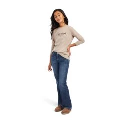 Ariat® Youth Girl's Different Color Horse Banyan Bark T-Shirt 10041251 -Ariat Shop F22 YTH ENGL 10041251 full