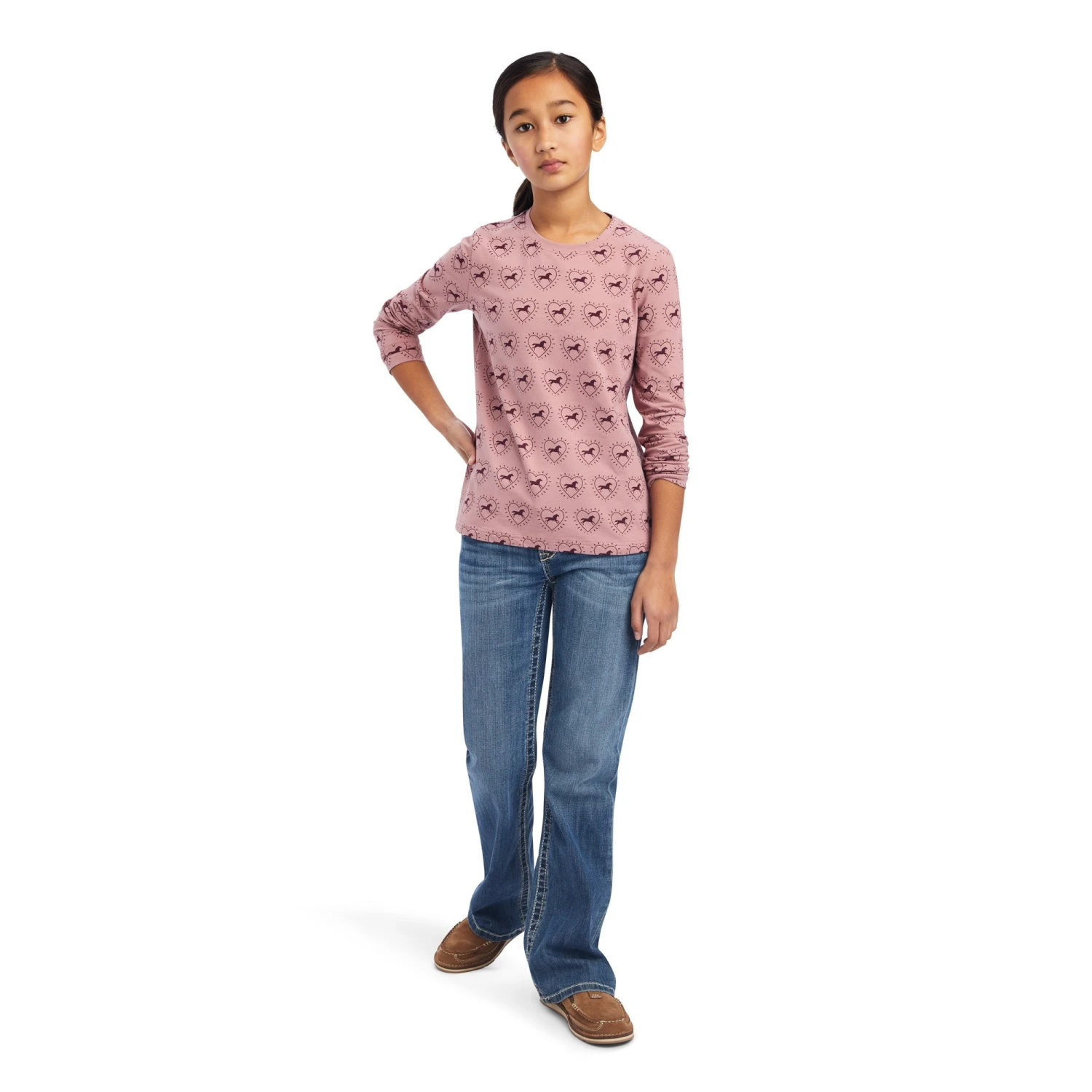 Ariat® Youth Girl's So Love Nostalgia Rose Print T-shirt 10041253 3 Ariat® Youth Girl's So Love Nostalgia Rose Print T-shirt 10041253 - Image 3