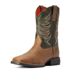 Ariat® Youth Boy's Firecatcher Distressed Brown Western Boots 10042414 -Ariat Shop F22 YTH WEST 10042414 3 4 front