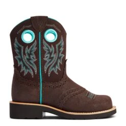 Ariat® Girl's Fatbaby® Cowgirl Royal Chocolate & Fudge Boots 10042537 7 Ariat® Girl's Fatbaby® Cowgirl Royal Chocolate & Fudge Boots 10042537 -Ariat Shop F22 YTH WEST 10042537 side321