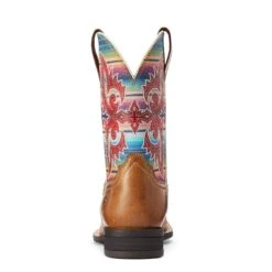 Ariat® Youth Girl's Lonestar Tan & Old Muted Serape Boots 10042595 -Ariat Shop F22 YTH WEST 10042595 heel
