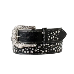 Ariat® Ladies Nail Heads & Rhinestones Black Western Belt A1570201