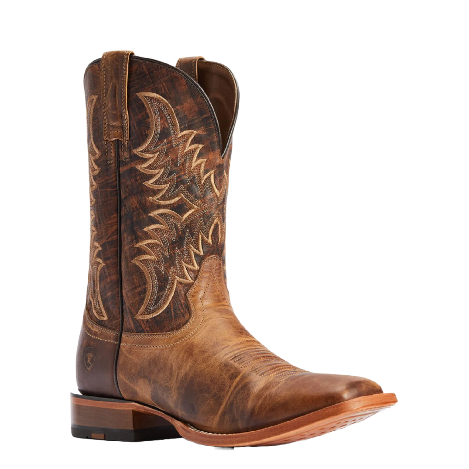 Ariat® Men's Point Ryder Tan & Burnt Brown Square Toe Boots 10042471 1 Ariat® Men's Point Ryder Tan & Burnt Brown Square Toe Boots 10042471