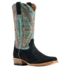 Ariat® Men's Futurity Showman Black Roughout & Roaring Turquoise Western Boots 10044498