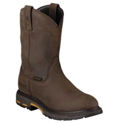 Ariat Men's WorkHog Pull-On H2O Oily Distressed Brown Boots 10001198