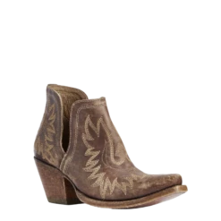 Ariat® Ladies Dixon Distressed Brown Western Ankle Boots 10031487