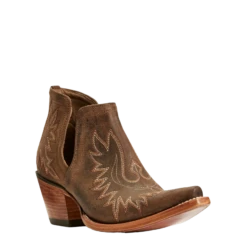 Ariat® Ladies Dixon Weathered Brown Western Ankle Boots 10027282