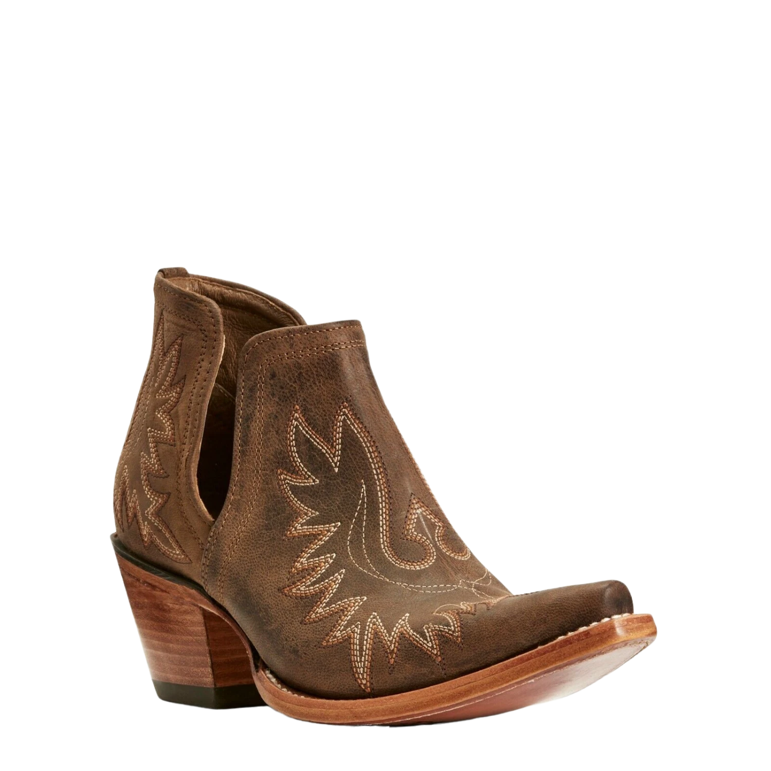 Ariat® Ladies Dixon Weathered Brown Western Ankle Boots 10027282 1 Ariat® Ladies Dixon Weathered Brown Western Ankle Boots 10027282