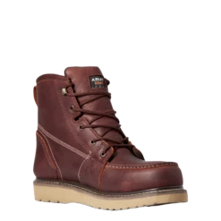 Ariat Men's Rebar Wedge MOC Toe 6" H2O Rusted Copper Boot 10035916