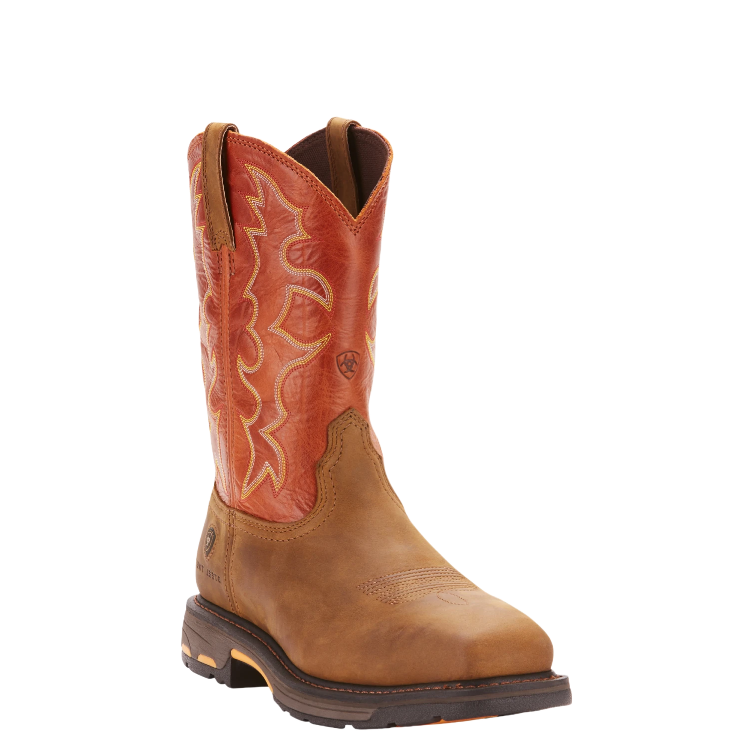 Ariat® Men's Work Hog Wide Square Steel Toe Brown Boots 10006961 1 Ariat® Men's Work Hog Wide Square Steel Toe Brown Boots 10006961