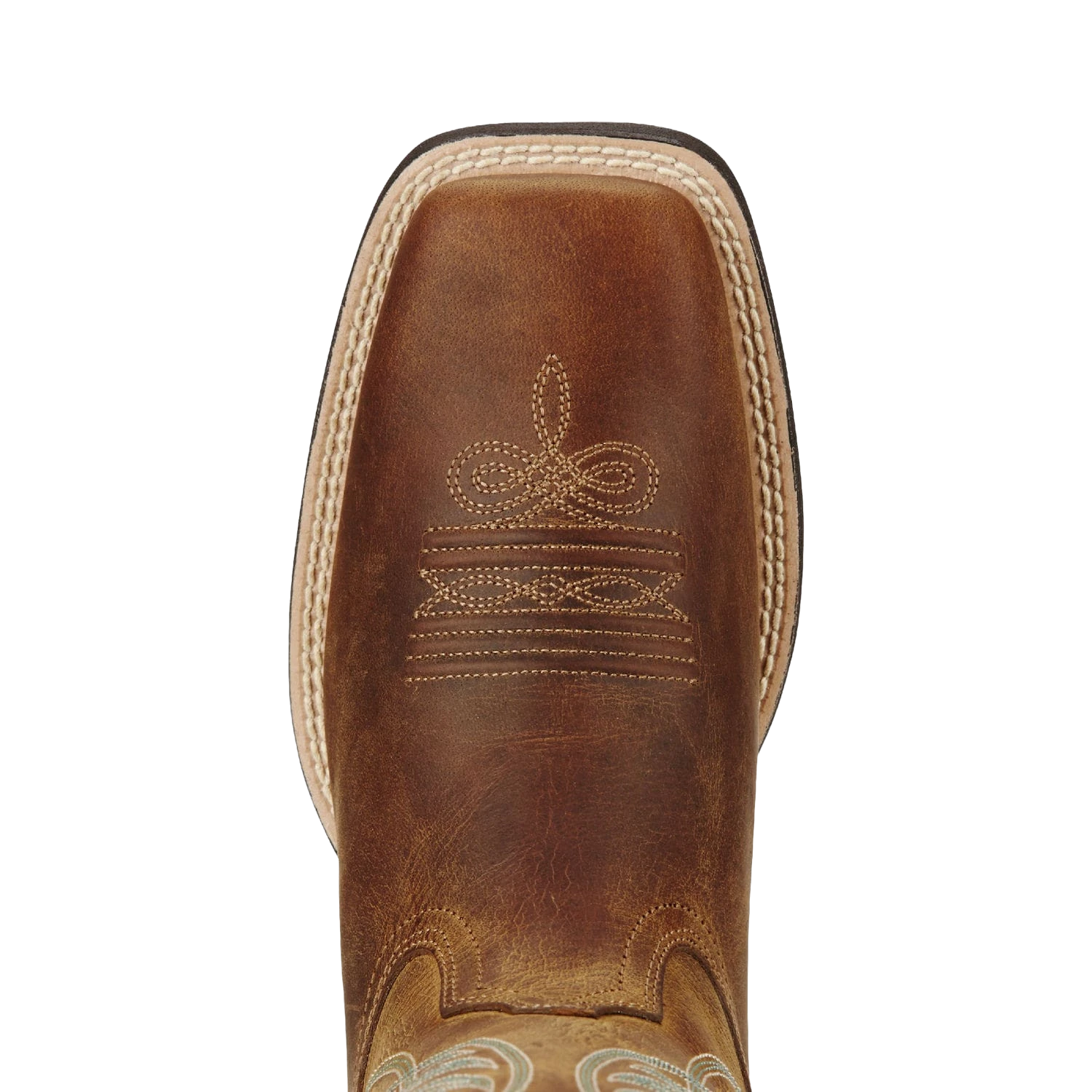 Ariat Ladies Round Up Wide Square Toe Powder Brown Boots 10018528 2 Ariat Ladies Round Up Wide Square Toe Powder Brown Boots 10018528 - Image 2