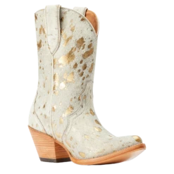 Ariat® Ladies Bandida White Metallic Hair On Western Boots 10044392