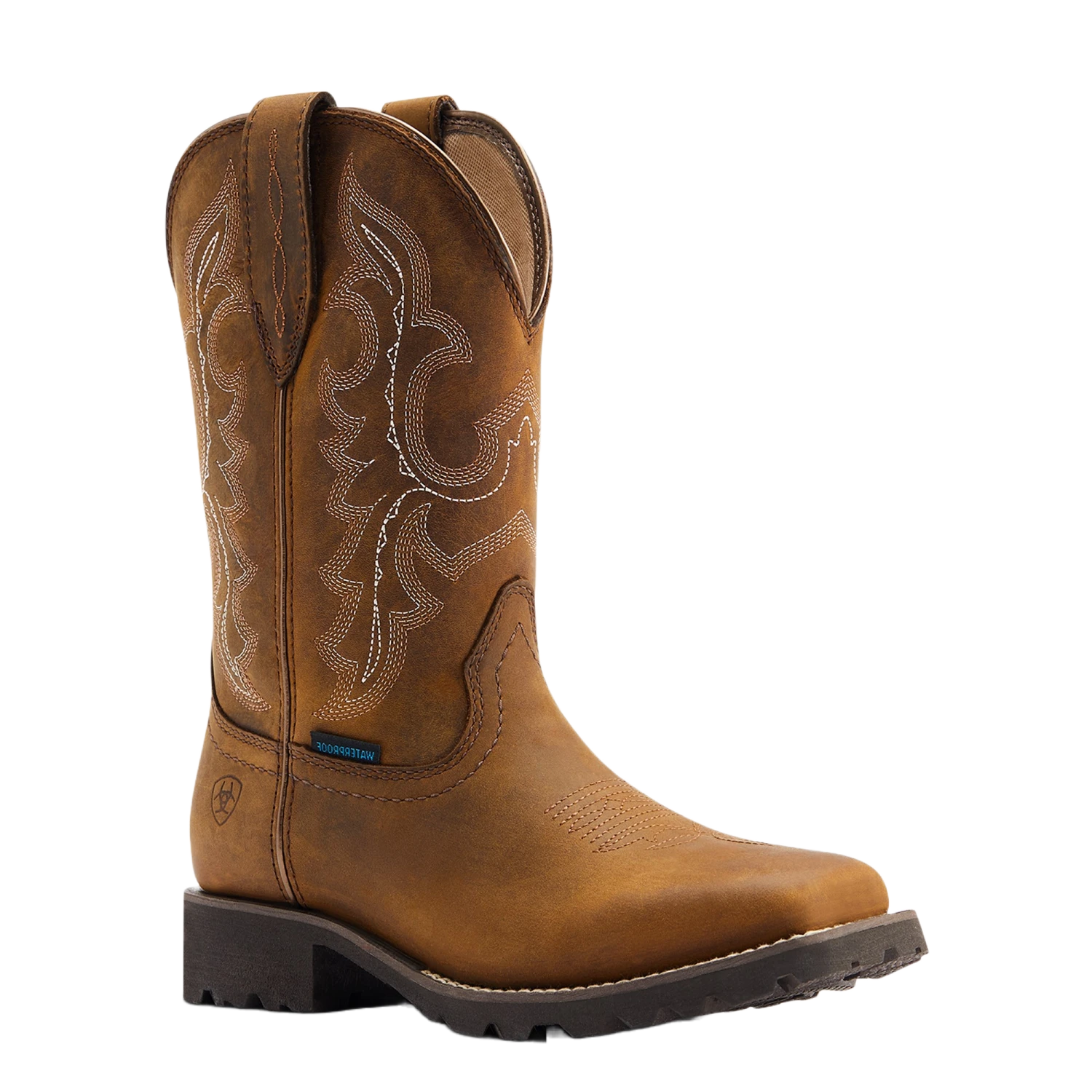 Ariat® Ladies Unbridled™ Rancher H2O Oily Distressed Tan Boots 10044437 1 Ariat® Ladies Unbridled™ Rancher H2O Oily Distressed Tan Boots 10044437