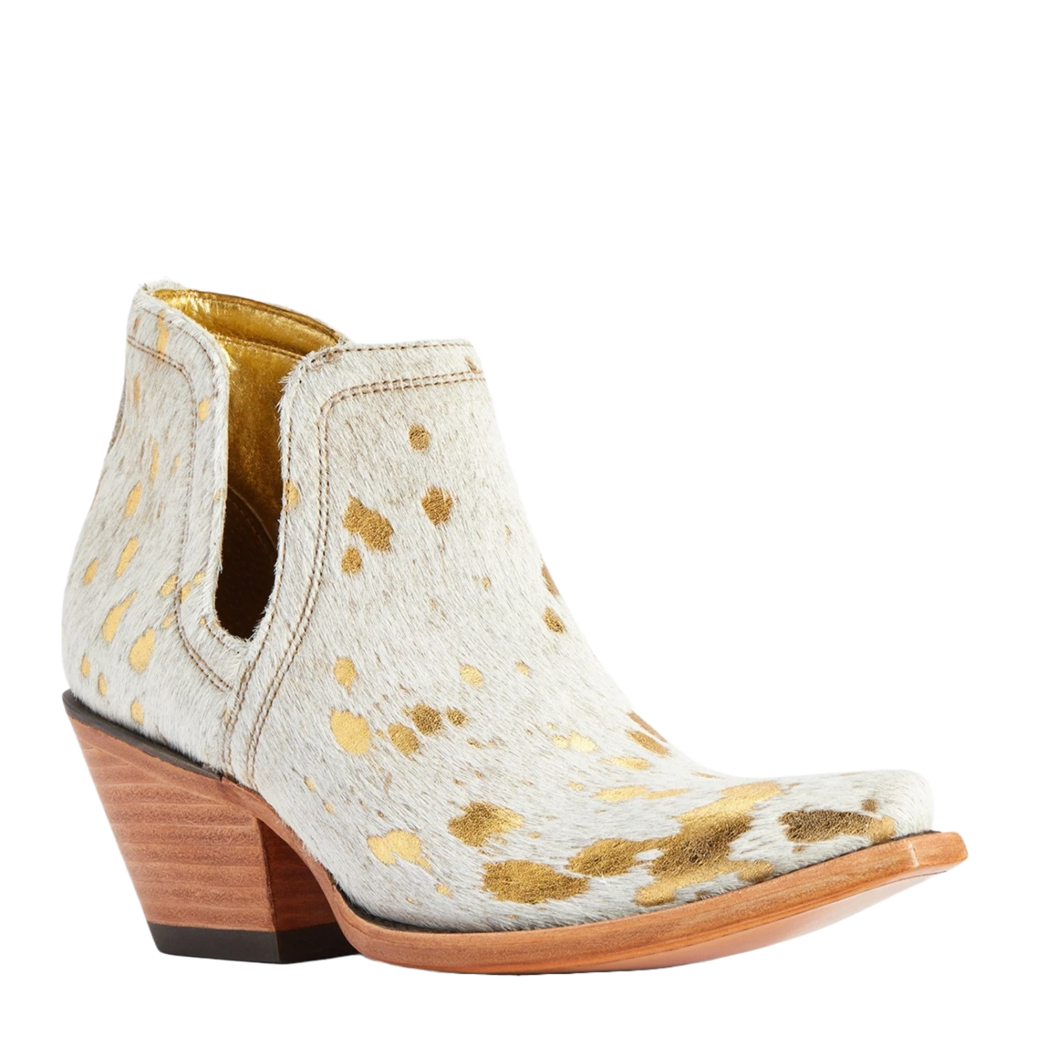 Ariat® Ladies Dixon Haircalf White Metallic Hair On Booties 10041026 1 Ariat® Ladies Dixon Haircalf White Metallic Hair On Booties 10041026