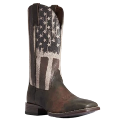 Ariat Men's Patriot Ultra Taylor Tan & Distressed Flag Boots 10038395