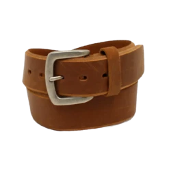 Ariat Men's Beveled Edge Embroidered Logo Brown Leather Belt A1037444