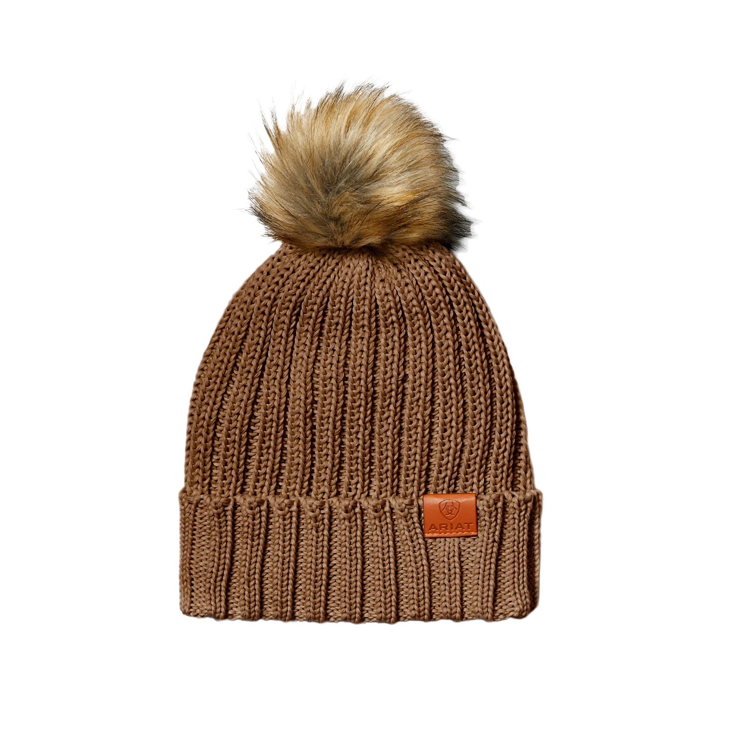 Ariat® Ladies Cotswold Chestnut Horse Cable Knit Beanie 10042051 1 Ariat® Ladies Cotswold Chestnut Horse Cable Knit Beanie 10042051