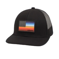 Ariat® Men's Serape USA Flag Black Snapback Hat A300016201