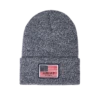 Ariat® Men's Rebar American Flag Patch Navy Marl Beanie 10041509