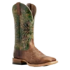 Ariat® Men's Cowhand Toffee Brown Moss Green Square Toe Boots 10029752
