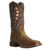 Ariat® Men's Quickdraw VentTEK® Brown Patriotic Flag Boots 10027165