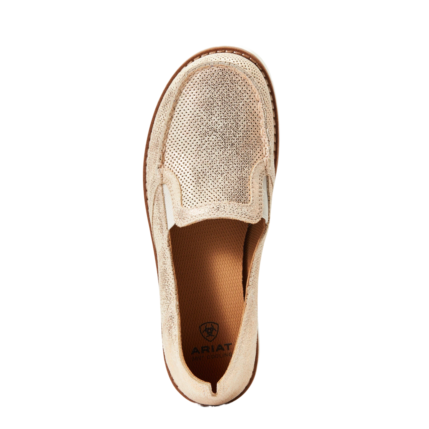 Ariat® Ladies Cruiser Rose Gold Metallic Slip On Shoes 10040381 2 Ariat® Ladies Cruiser Rose Gold Metallic Slip On Shoes 10040381 - Image 2