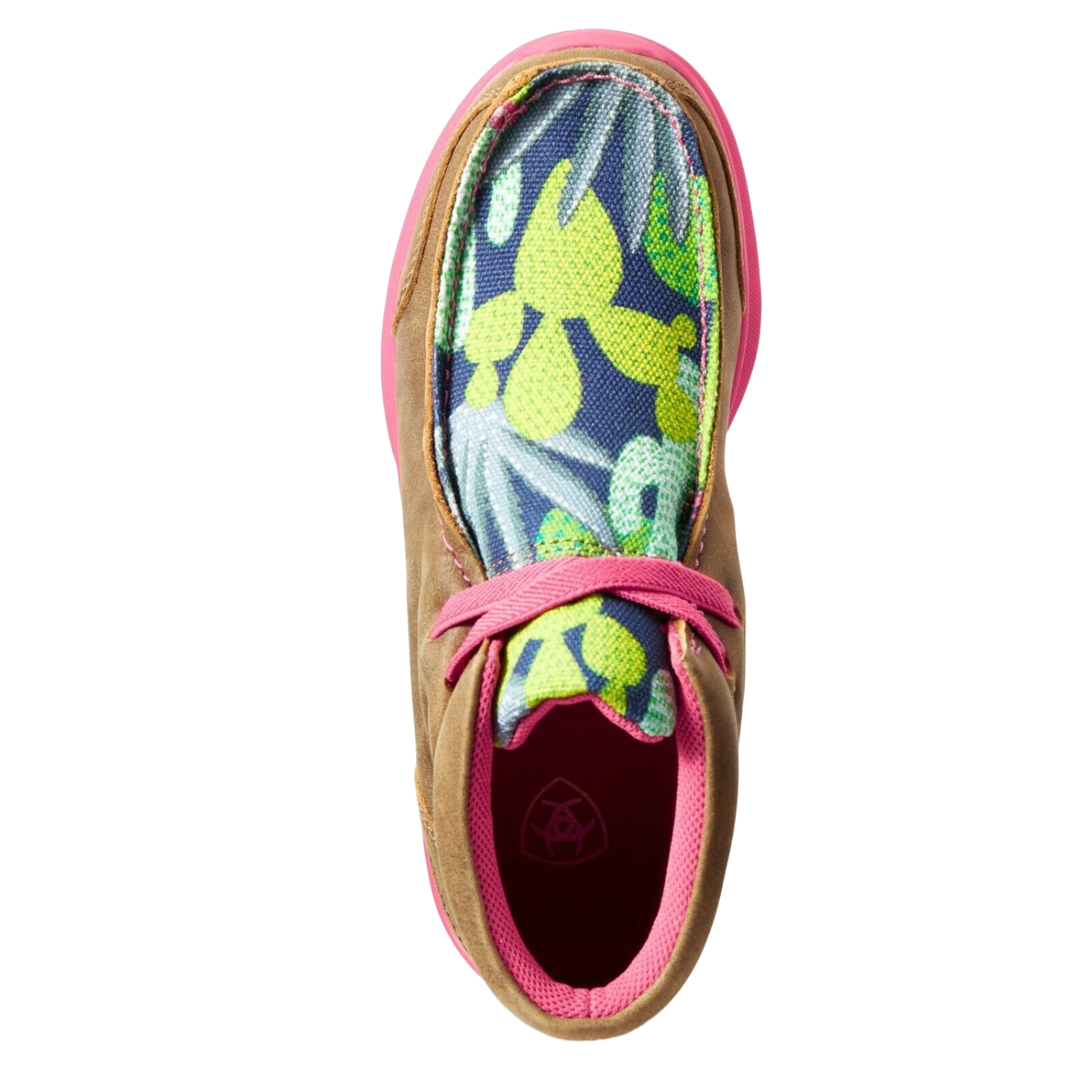 Ariat® Girl's Spitfire Brown Bomber Pink Mint Cactus Shoes 10029765 2 Ariat® Girl's Spitfire Brown Bomber Pink Mint Cactus Shoes 10029765 - Image 2