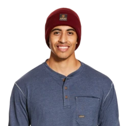 Ariat® Men's Rebar Work Malbec Red Insulated Watch Cap Beanie 10027794