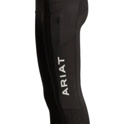 Ariat Ladies EOS Knee Patch Black Tights 10025582 -Ariat Shop S19 WMS ENGL 10025582 ghost detail