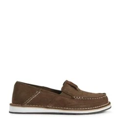 Ariat Ladies Cruiser Floral Embossed Suede Brown Slip On Shoes 10031609 -Ariat Shop S20 WMS WEST Couto 10031609 side32121654