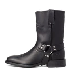 Ariat Men's Harness Patriot Ultra Black Ink Western Boots 10035767 -Ariat Shop S21 MNS WEST 10035767 side