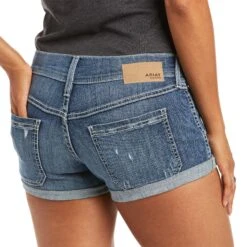 Ariat® Ladies Boyfriend Nautalis 5" Blue Canadian Jean Shorts 10034640 8 Ariat® Ladies Boyfriend Nautalis 5" Blue Canadian Jean Shorts 10034640 -Ariat Shop S21 WMS WEST 10034640 detail02