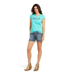 Ariat® Ladies Boyfriend Nautalis 5" Blue Canadian Jean Shorts 10034640 7 Ariat® Ladies Boyfriend Nautalis 5" Blue Canadian Jean Shorts 10034640 -Ariat Shop S21 WMS WEST 10034640 full