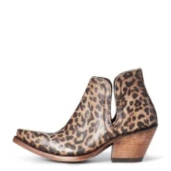 Ariat Ladies Dixon Distressed Leopard Booties 10035806 -Ariat Shop S21 WMS WEST 10035806 side