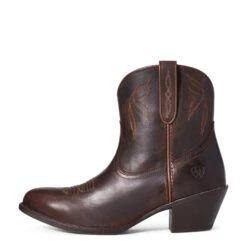 Ariat Ladies Darlin Sassy Brown Booties 10035994 -Ariat Shop S21 WMS WEST 10035994 side
