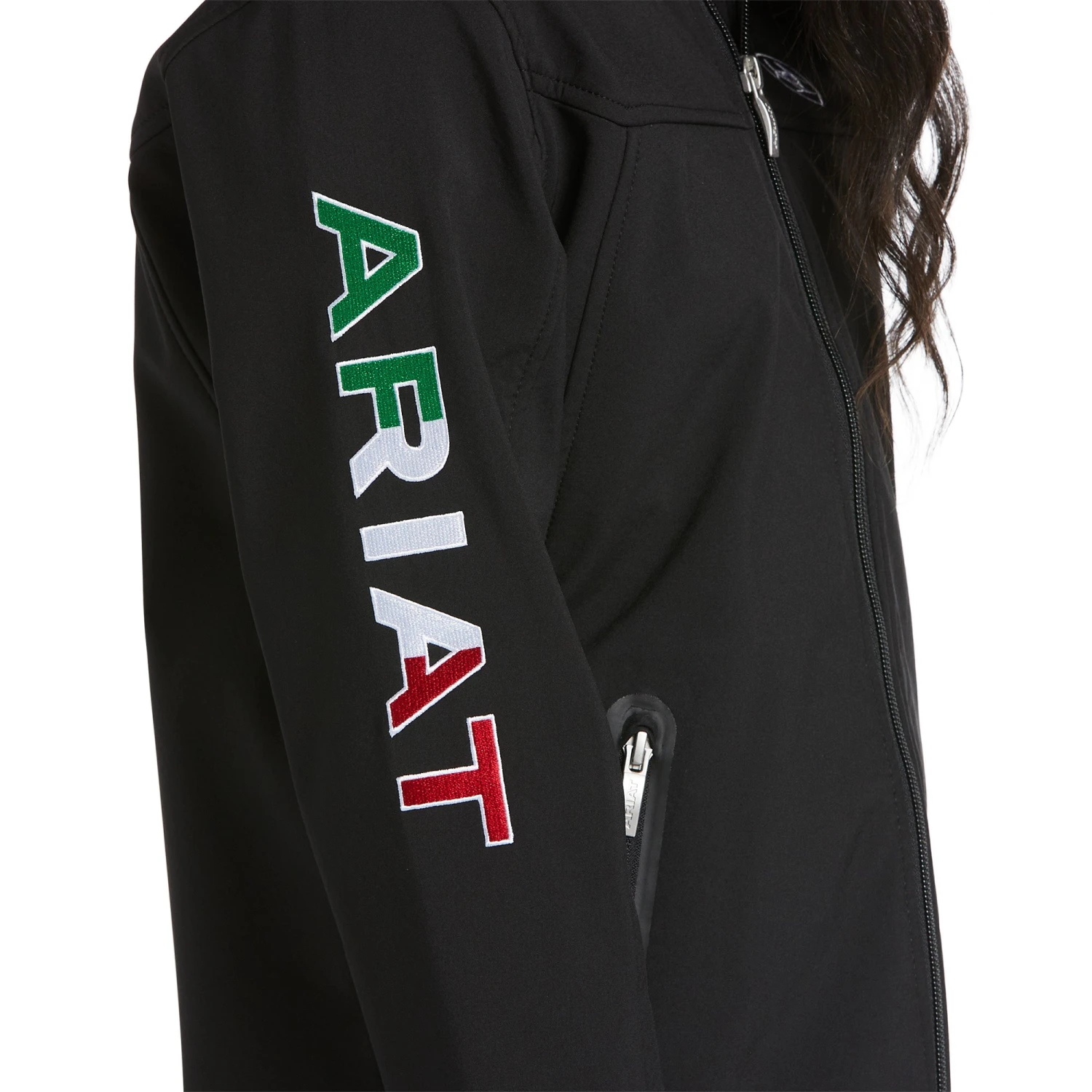 Ariat® Children's New Team Softshell Mexico Black Jacket 10036550 7 Ariat® Children's New Team Softshell Mexico Black Jacket 10036550 - Image 7