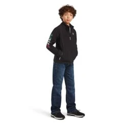 Ariat® Children's New Team Softshell Mexico Black Jacket 10036550 10 Ariat® Children's New Team Softshell Mexico Black Jacket 10036550 -Ariat Shop S21 YTH ENGL 10036550 full