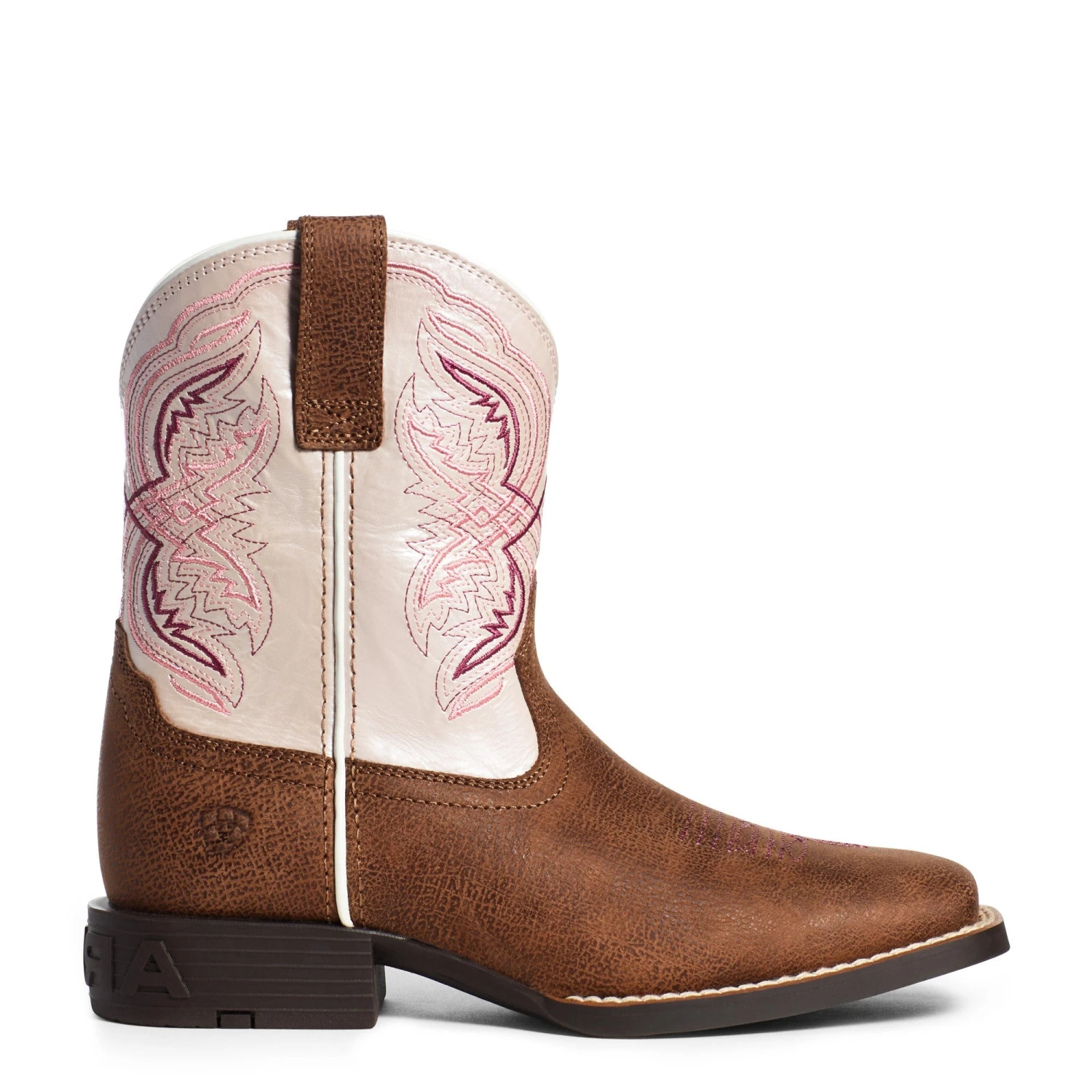 Ariat Youth Girl's Double Kicker Adobe Tan An Pink Boots 10036849 3 Ariat Youth Girl's Double Kicker Adobe Tan An Pink Boots 10036849 - Image 3