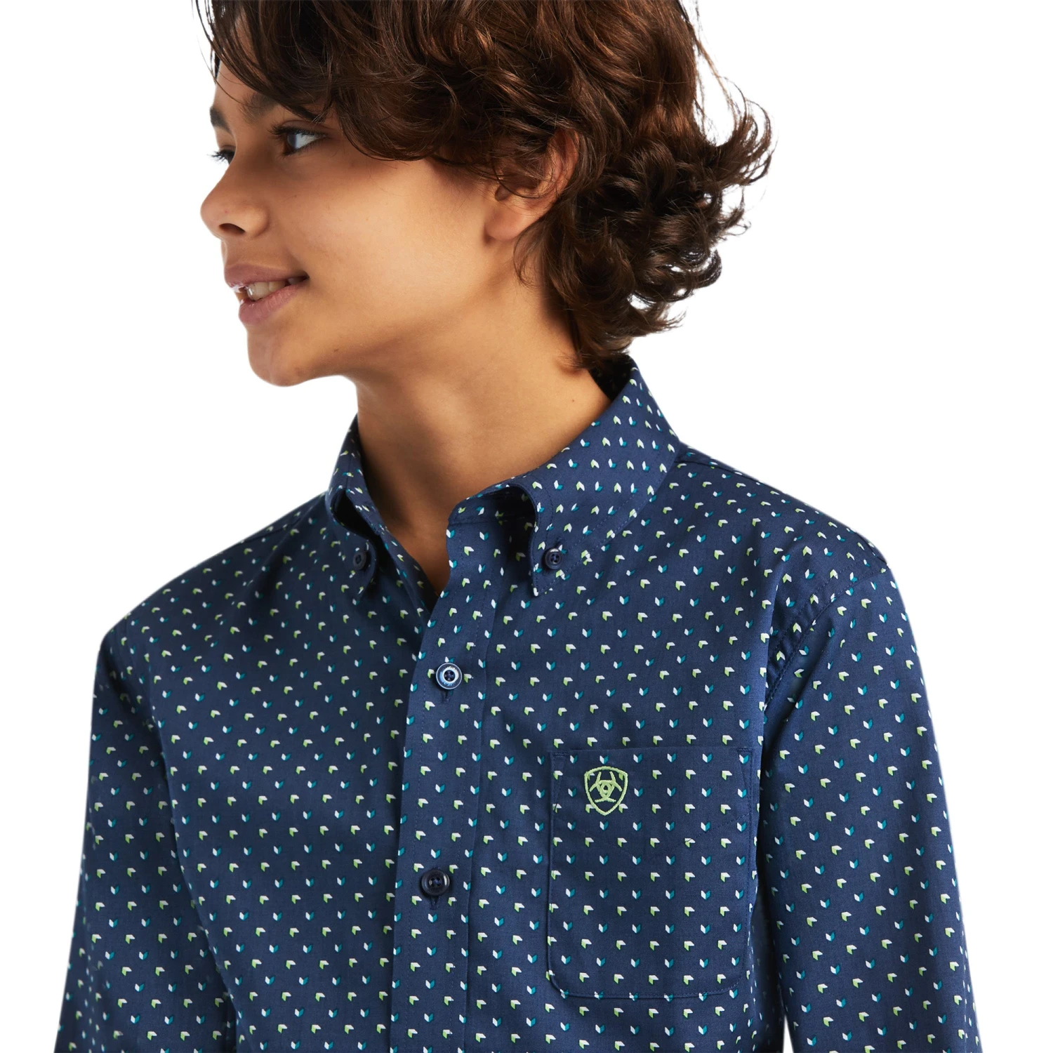 Ariat® Boy's Dante Stretch Classic Long Sleeve Pacific Shirt 10039520 4 Ariat® Boy's Dante Stretch Classic Long Sleeve Pacific Shirt 10039520 - Image 4