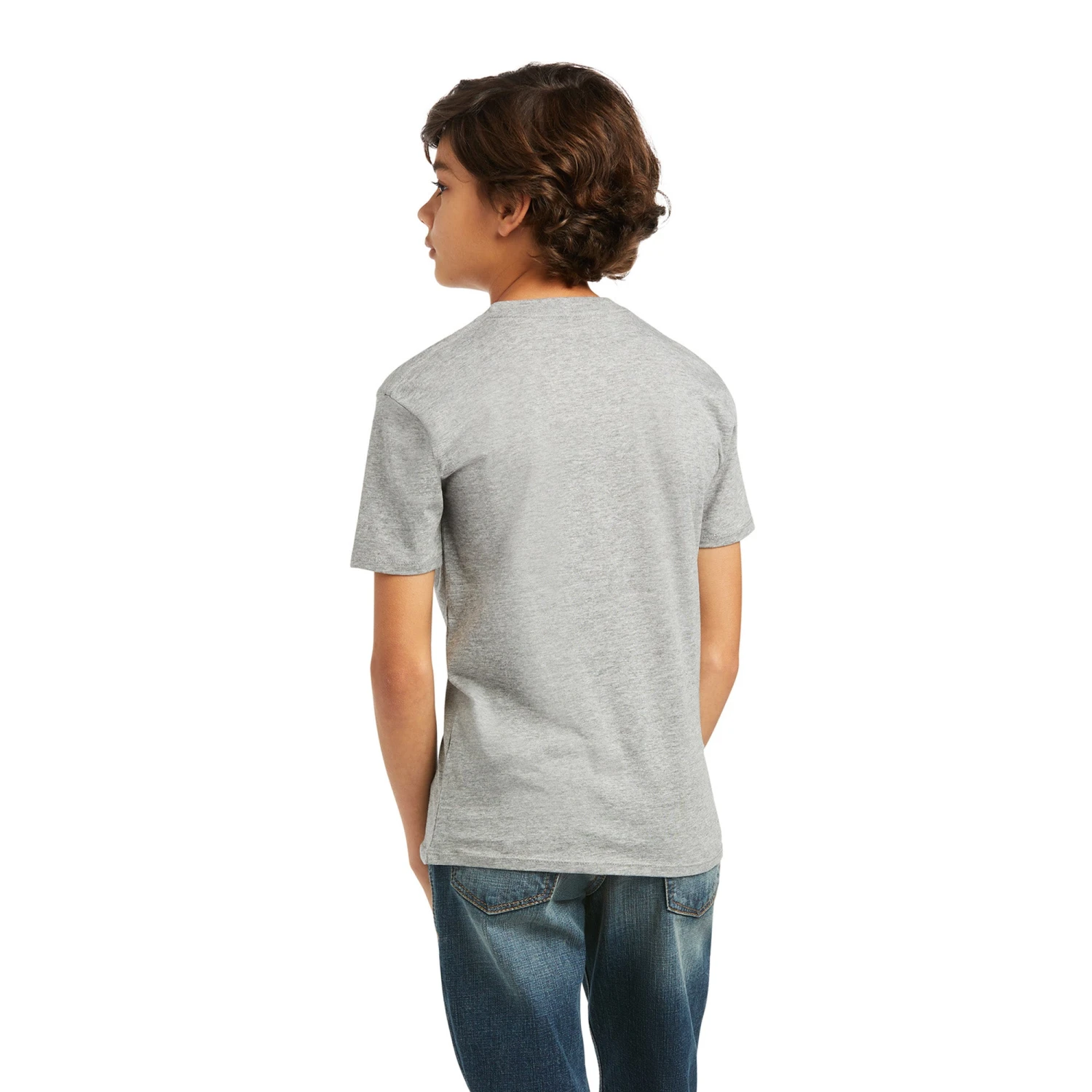 Ariat® Youth Boy's Short Sleeve Blends Heather Grey T-Shirt 10039936 2 Ariat® Youth Boy's Short Sleeve Blends Heather Grey T-Shirt 10039936 - Image 2